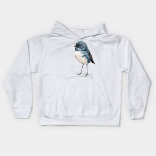 Mr Toutouwai , New Zealand native Robin bird Kids Hoodie